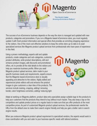  Why Avail Magento Product Upload Services From Specialized Vendors?