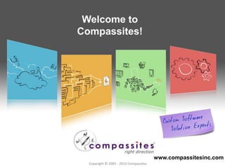 Welcome to 
Compassites! 
Copyright © 2012 
www.compassitesinc.com 
Copyright © 2005 - 2013 Compassites 
 