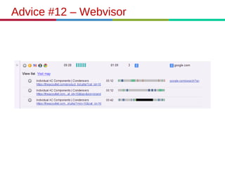 Advice #12 – Webvisor
 