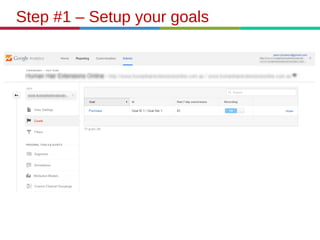 Step #1 – Setup your goals
 