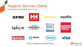 Magento Services Clients
Innovative merchants turn to us
https://magento.com/services
 