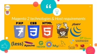 “
16
Magento 2 technologies & Host requirements
 