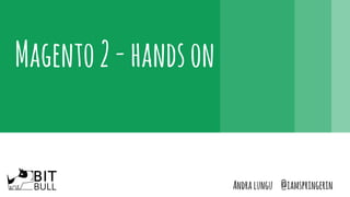 Magento2-handson
Andralungu @iamspringerin
 