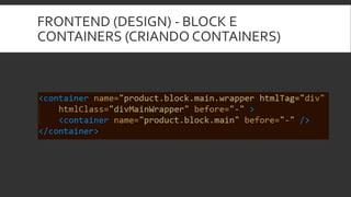 FRONTEND (DESIGN) - BLOCK E
CONTAINERS (CRIANDO CONTAINERS)
 