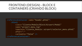 FRONTEND (DESIGN) - BLOCK E
CONTAINERS (CRIANDO BLOCK)
 
