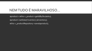 NEMTUDO É MARAVILHOSO...
$product = $this->_product->getIdBySku($sku);
$product->setData('inventory',$inventory);
$this->_productRepository->save($product);
 