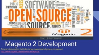 Magento 2 Development
For more information visit:http://www.magentodevelopment.net/agency/
http://www.magentodevelopment.net/agency/
 