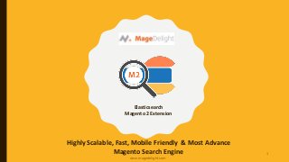 Elasticsearch
Magento 2 Extension
Highly Scalable, Fast, Mobile Friendly & Most Advance
Magento Search Engine
www.magedelight.com
1
 