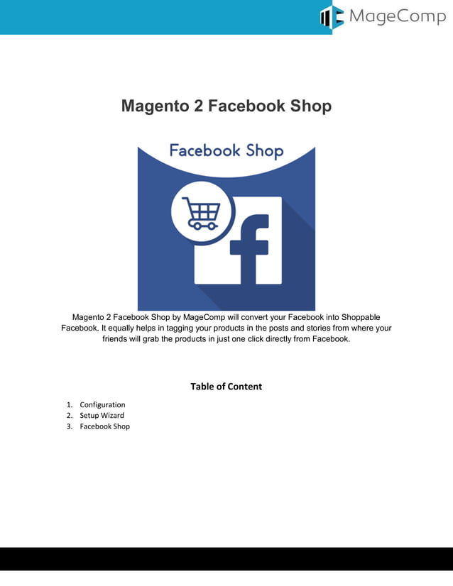 Magento 2 facebook shop PDF
