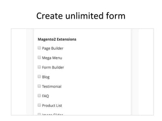 Magento 2 form builder - Visual Form Creator | PPT