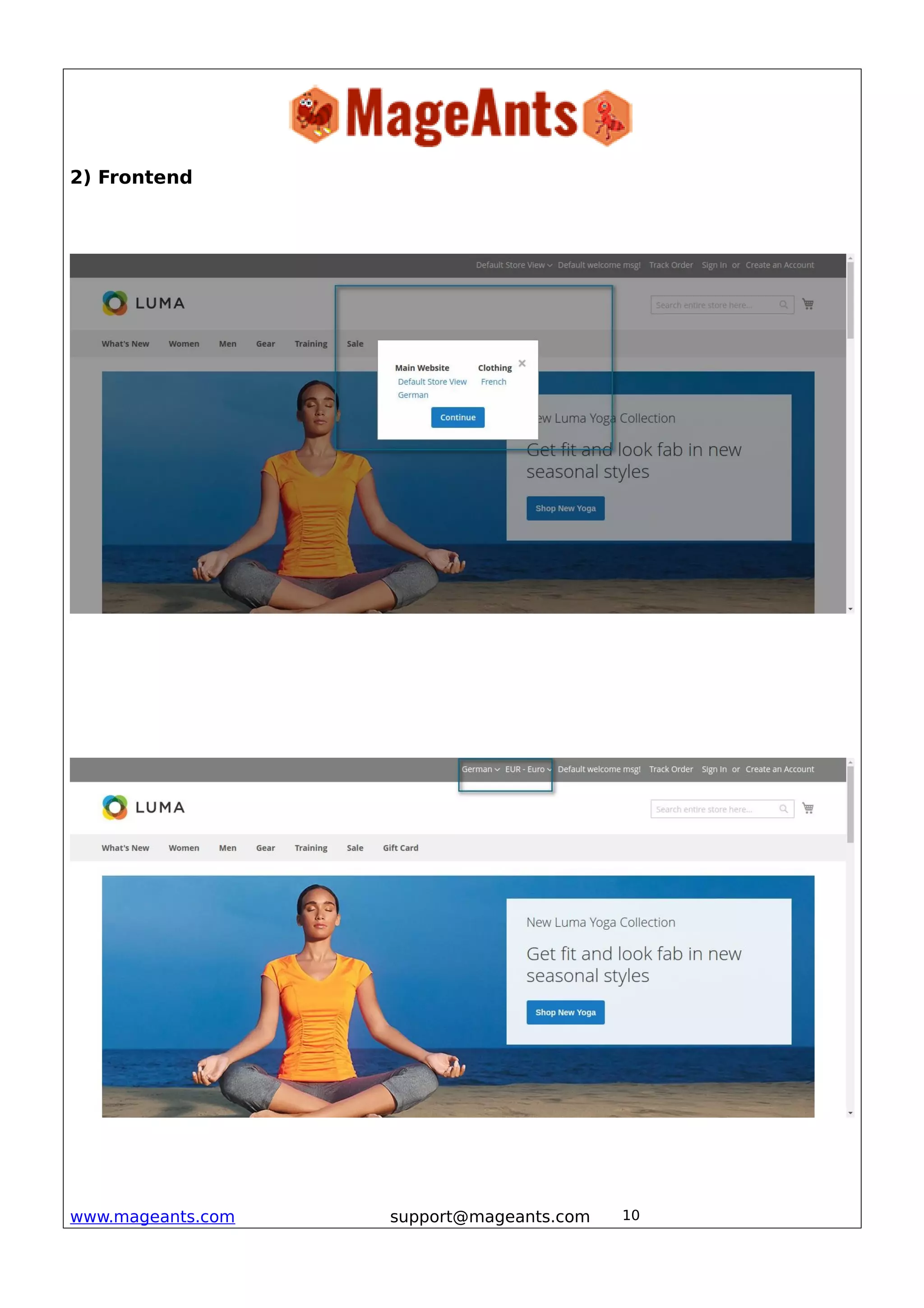 2) Frontend
www.mageants.com support@mageants.com 10
 