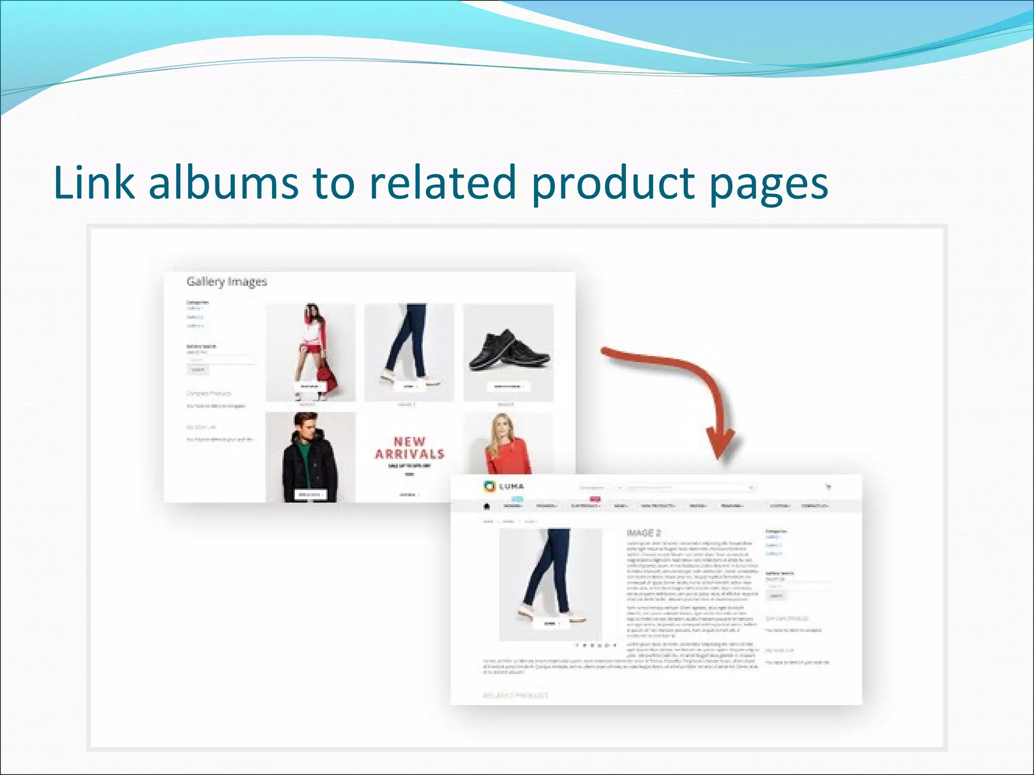 Link albums to related product pages