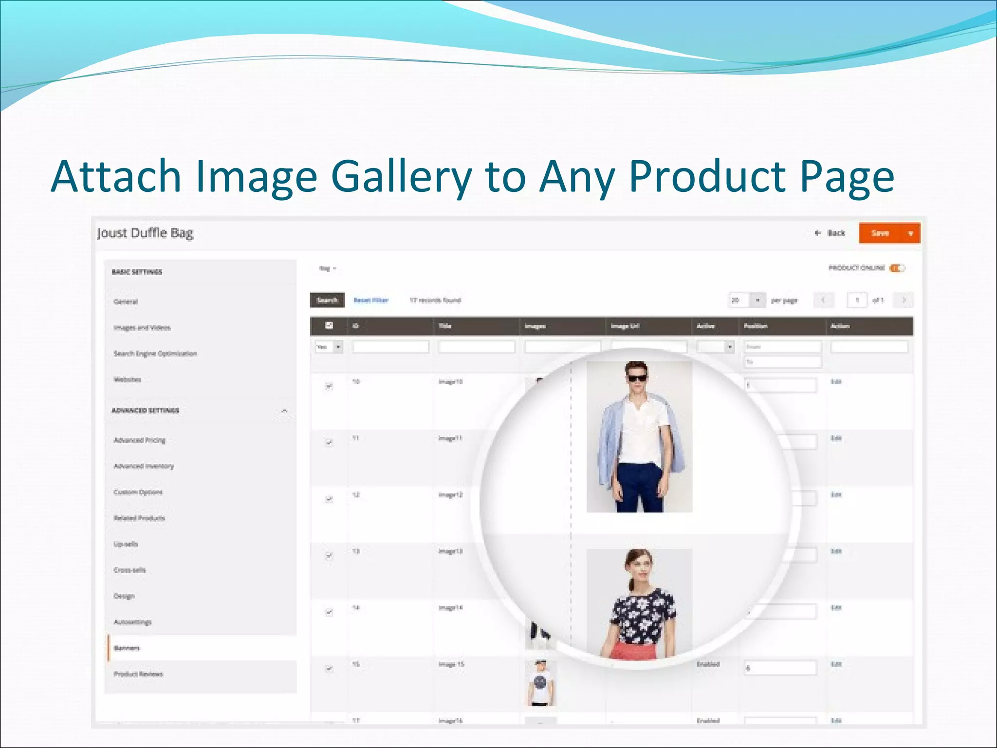Attach Image Gallery to Any Product Page