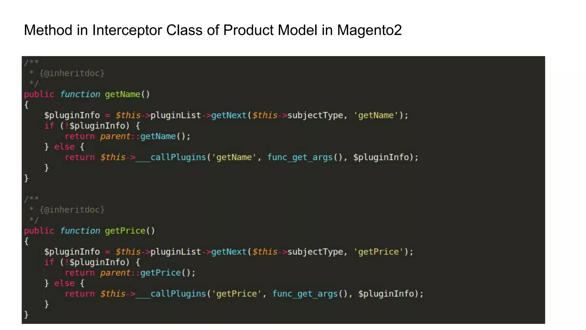 Method in Interceptor Class of Product Model in Magento2
 