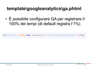 Magento: Oltre la configurazione standard di Google Analytics