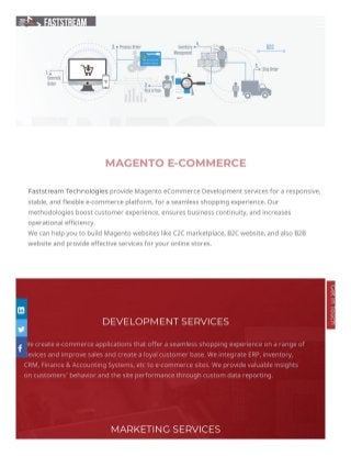 Magento e commerce development services