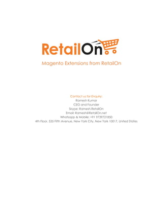 Magento Extensions from RetailOn
 