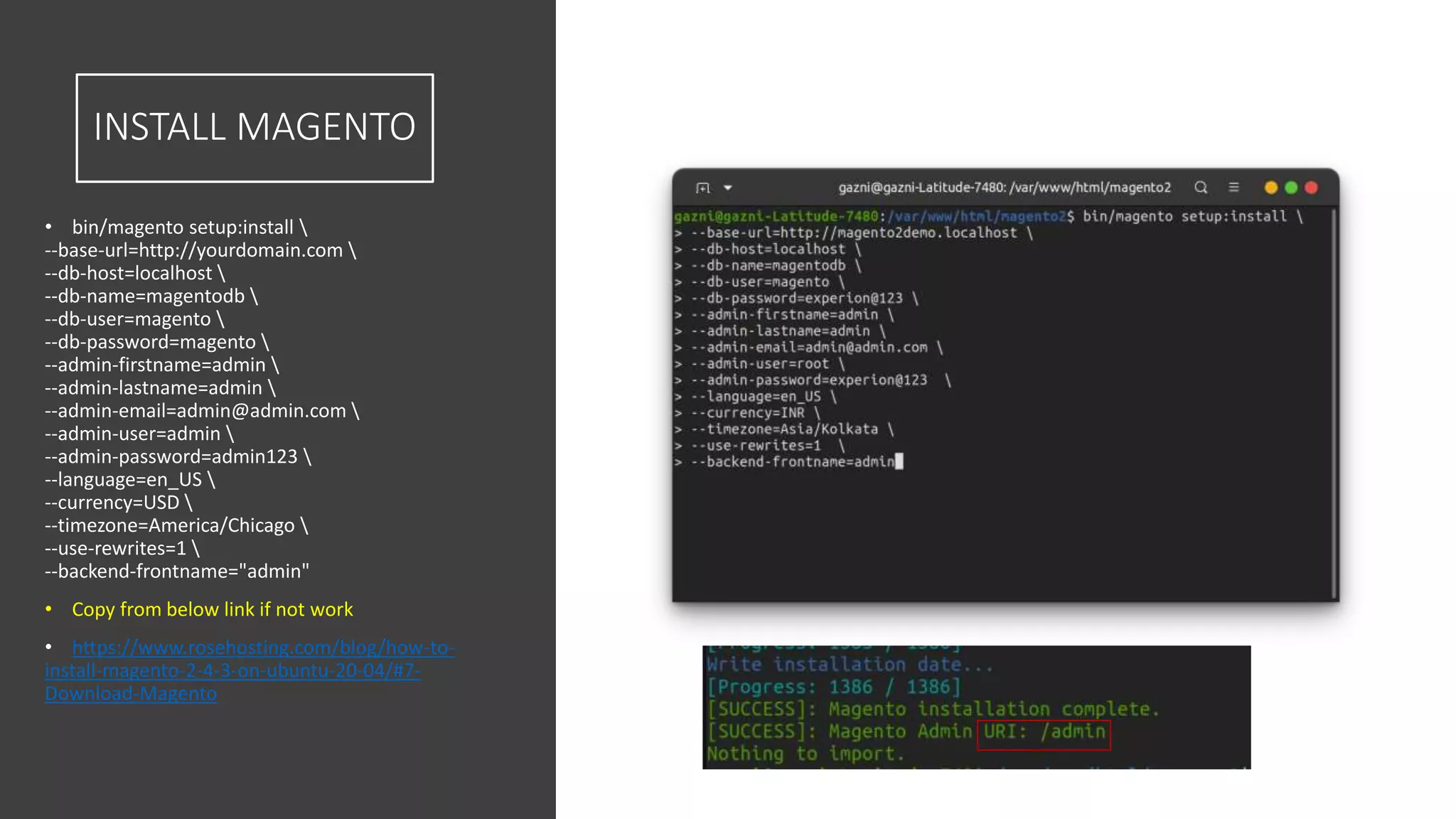 Magento installation linux pptx