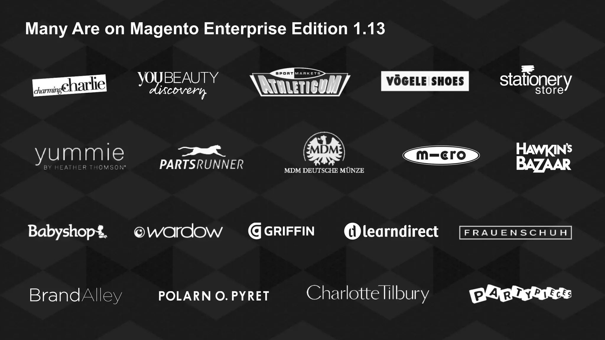 Many Are on Magento Enterprise Edition 1.13

 