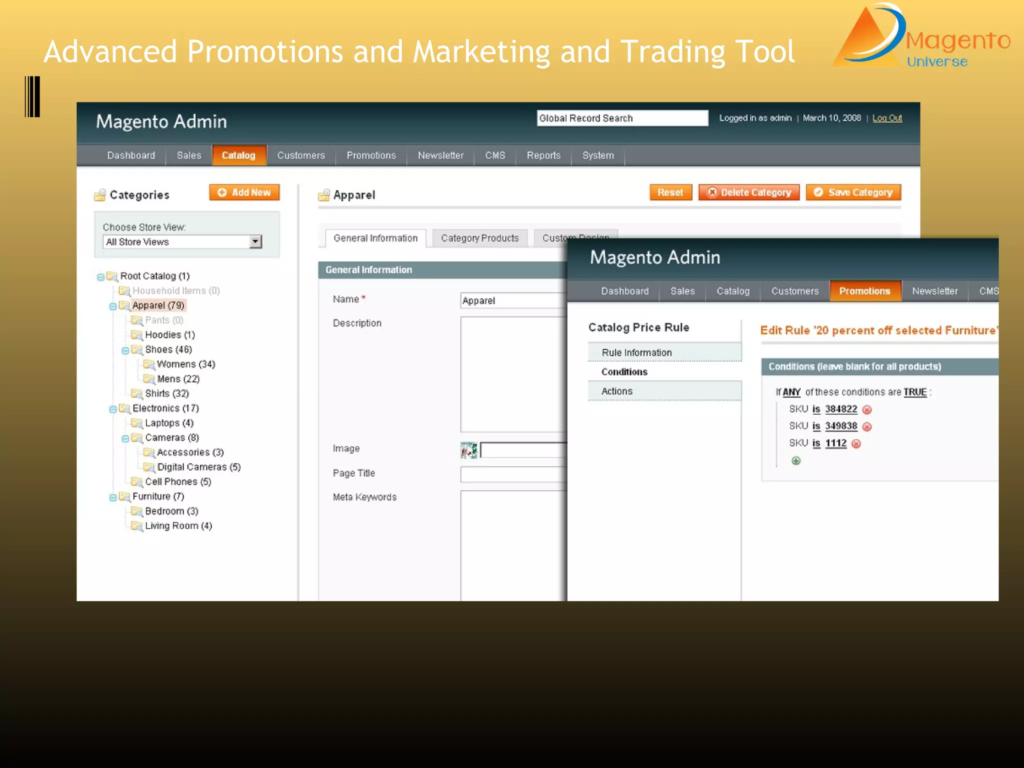 Advanced Promotions and Marketing and Trading Tool
 