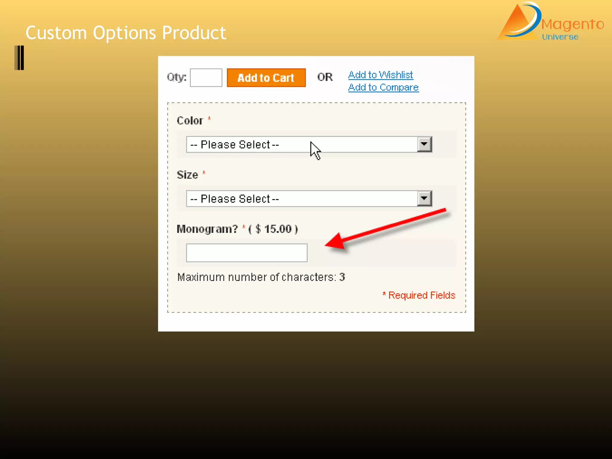Custom Options Product
 