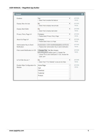 USER MANUAL – MageMob App Builder
www.appjetty.com 5
 