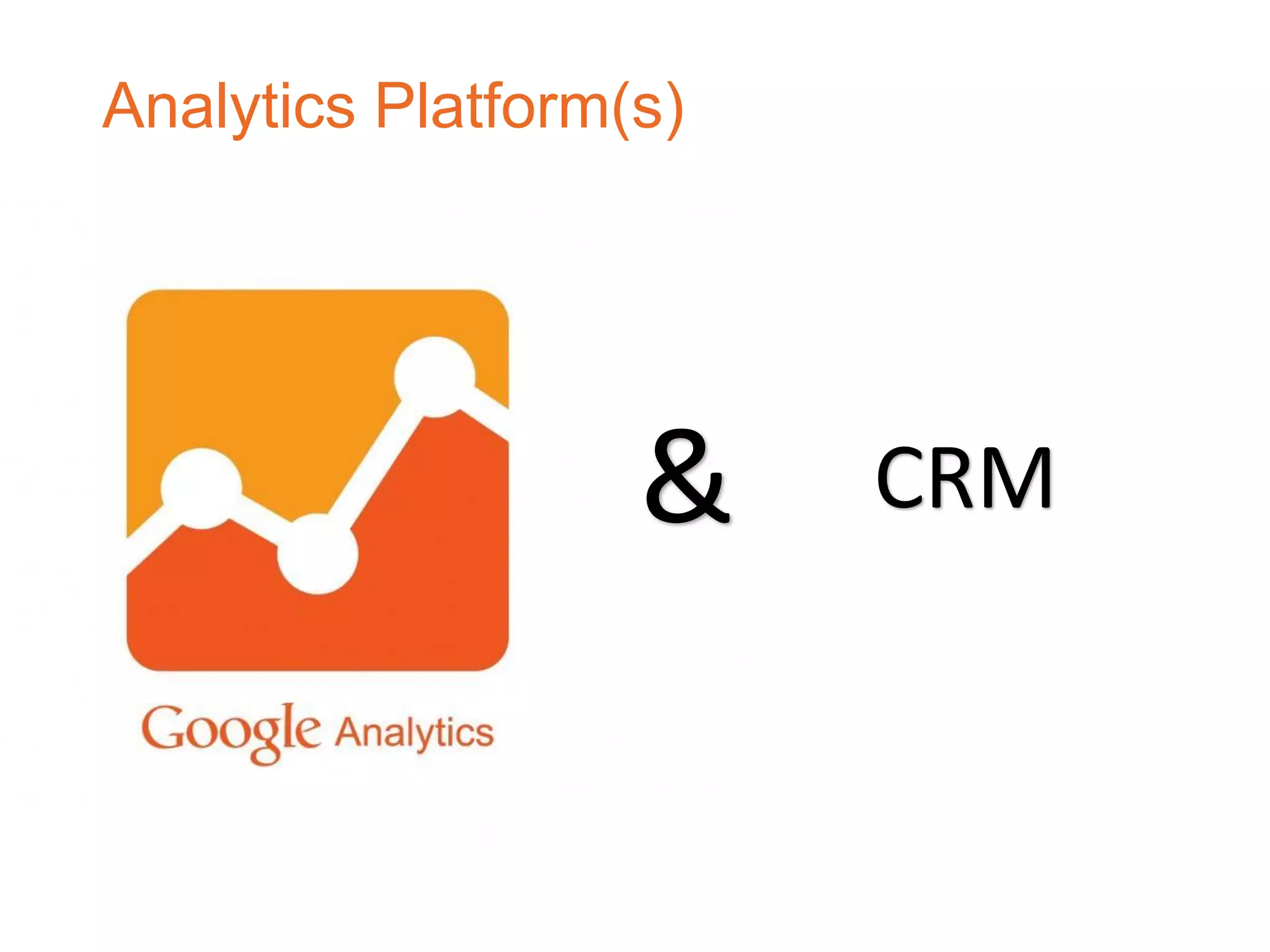 Analytics Platform(s)
CRM&
 