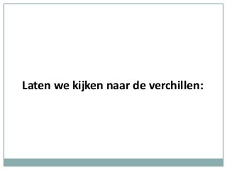 Laten we kijken naar de verchillen:
 