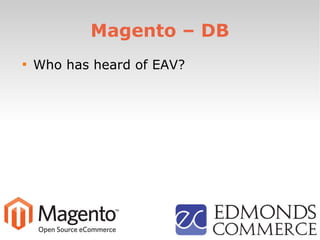 Magento – DB

Who has heard of EAV?
 