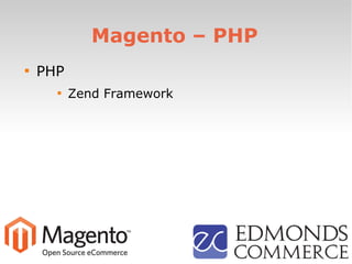 Magento – PHP

PHP

Zend Framework
 