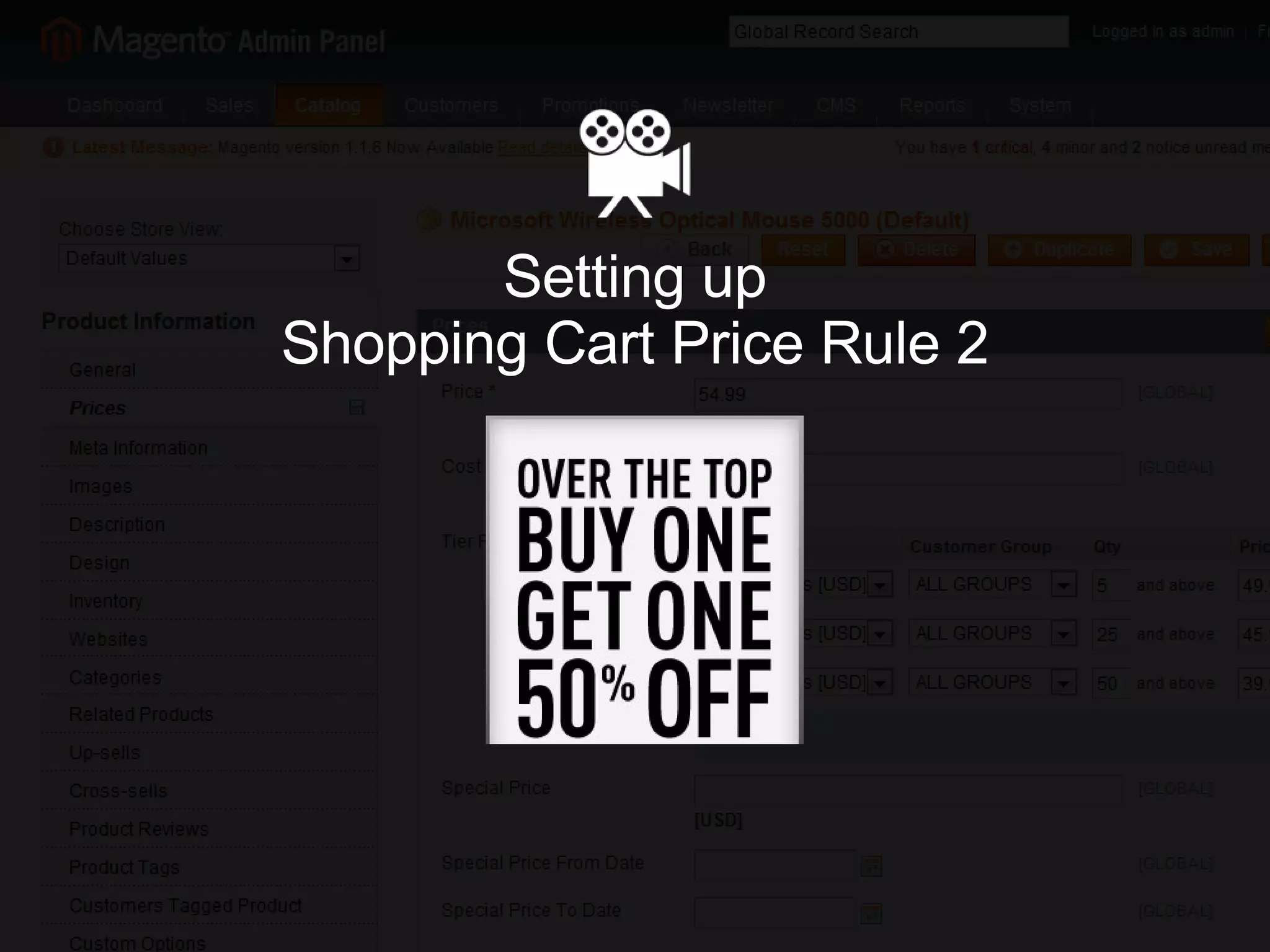 Setting up Shopping Cart Price Rule 2 