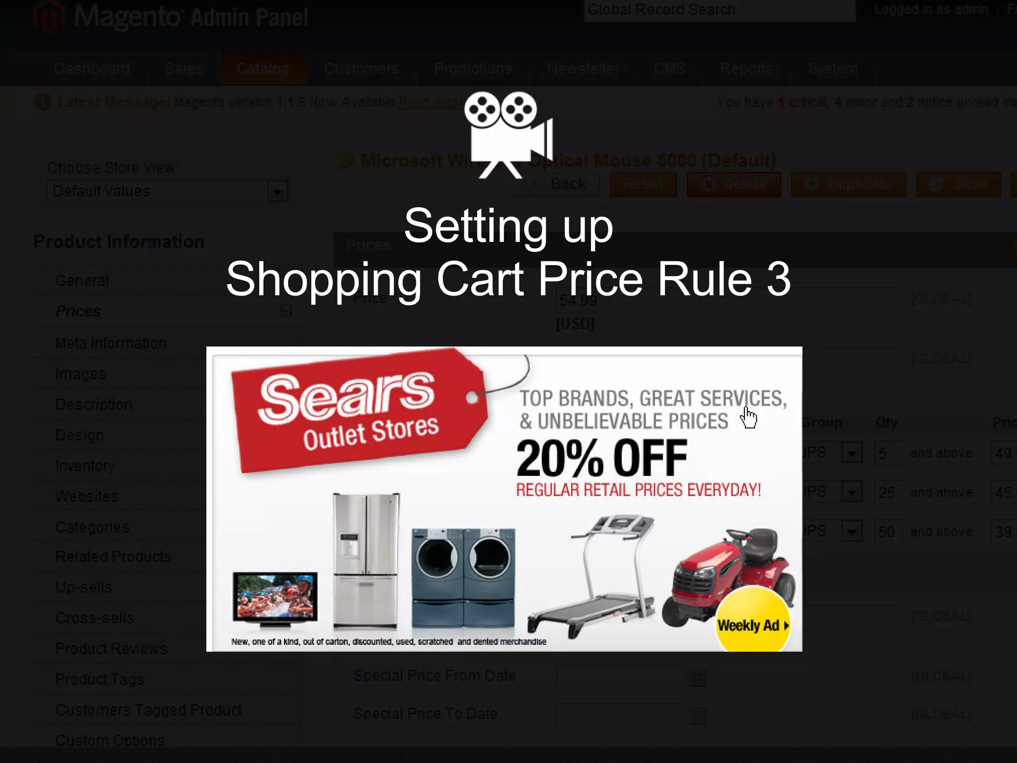 Setting up Shopping Cart Price Rule 3 