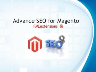 Advance SEO for Magento
FMEextensions
 