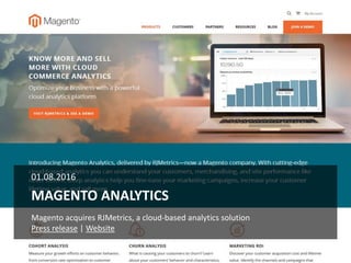MAGE2ROADMAP.COM
08.08.2016
Inofficial Magento 2 roadmap
Website
 