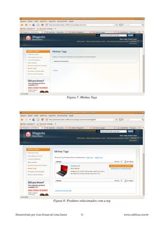 Figura 7: Minhas Tags 
Figura 8: PFrigoudruato 7s: rMelianchiaosn aTdaogss com a tag 
Desenvolvido por: Luiz Ernani de Lima Junior 11 www.codificar.com.br 
 