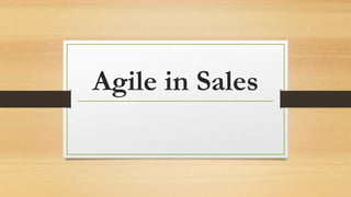 Agile in Sales
 