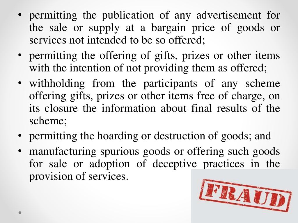 Unfair Trade Practices