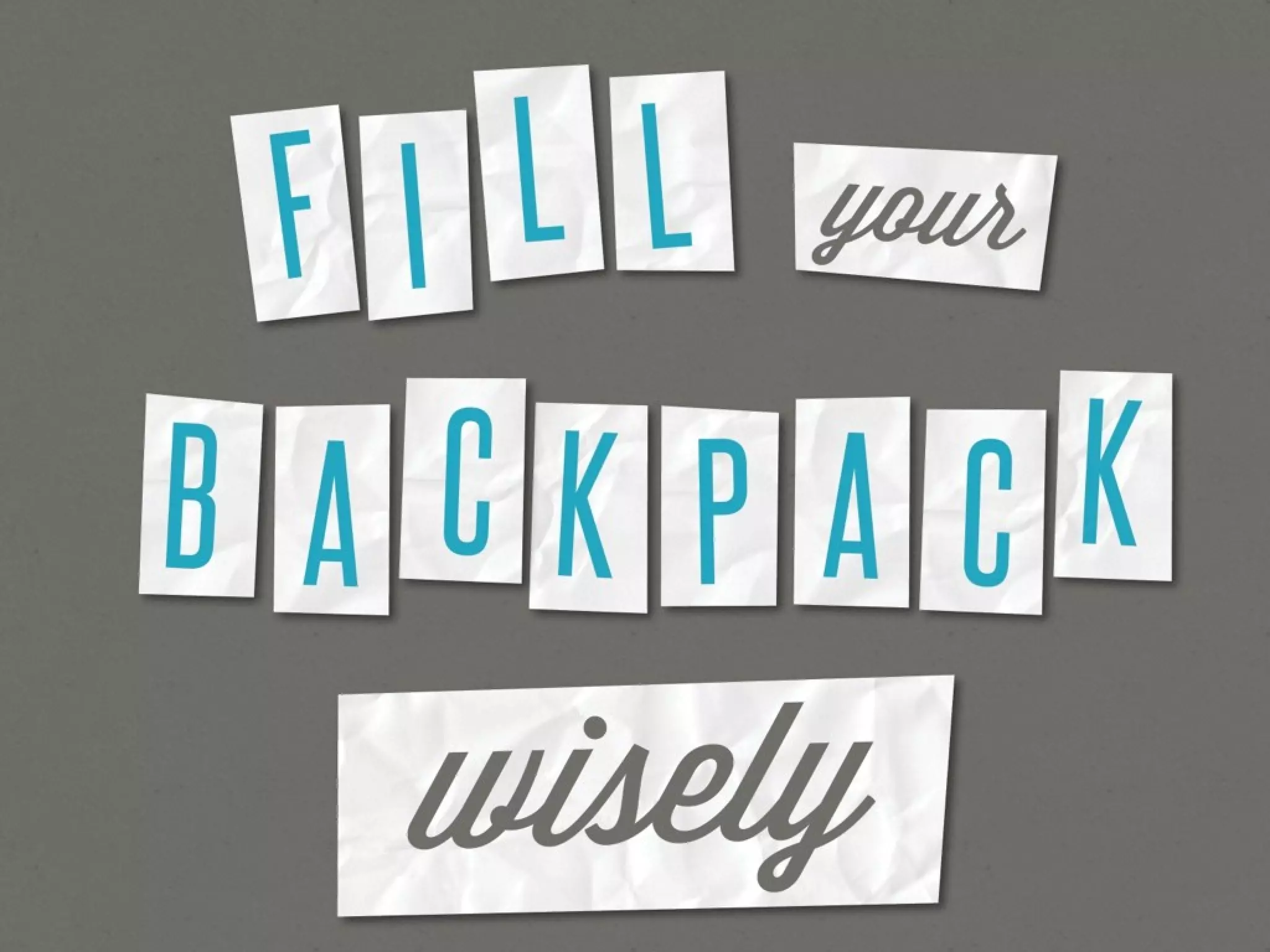 Your Presentation as a Backpack