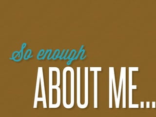 Your Presentation as a Backpack