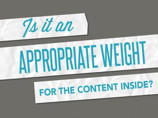 Your Presentation as a Backpack