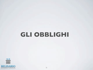 GLI OBBLIGHI



      35
 