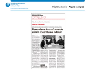 Programa Innova – Alguns exemples
 