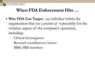 FDA Inspections: Handling the Consequences. Dealing with the aftermath ...