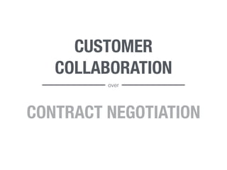 CUSTOMER
COLLABORATION
over
CONTRACT NEGOTIATION
 