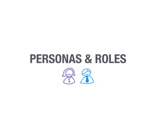 PERSONAS & ROLES
 