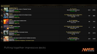 Putting together impressive decks
 