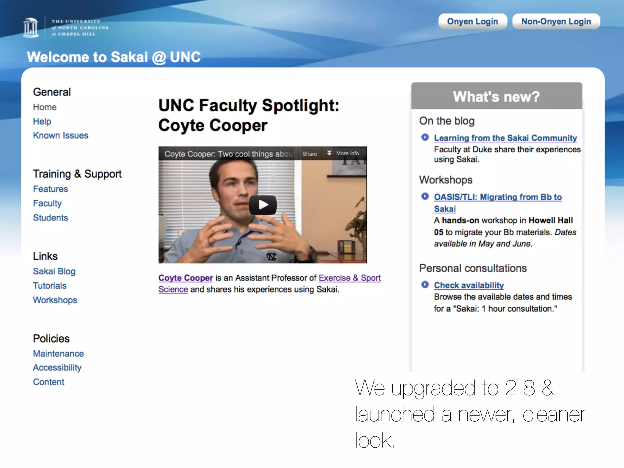We upgraded to 2.8 &
launched a newer, cleaner
look.
 