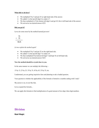 Magical Method Math Magical methods | DOC