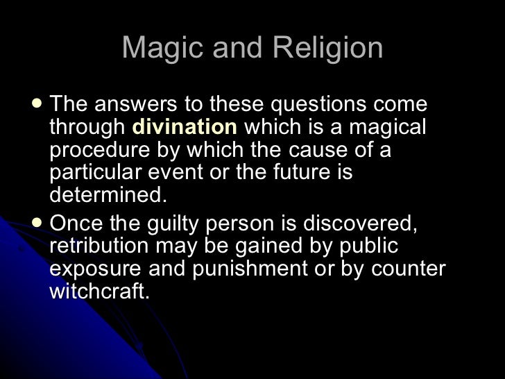 Magic and religion lecture