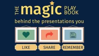 LIKE
THE
magic
behind the presentations you
SHARE REMEMBER
PLAY
BOOK
 